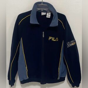 Fila Vintage US Open 2000 unisex sweater in Small with logo zipped pockets.